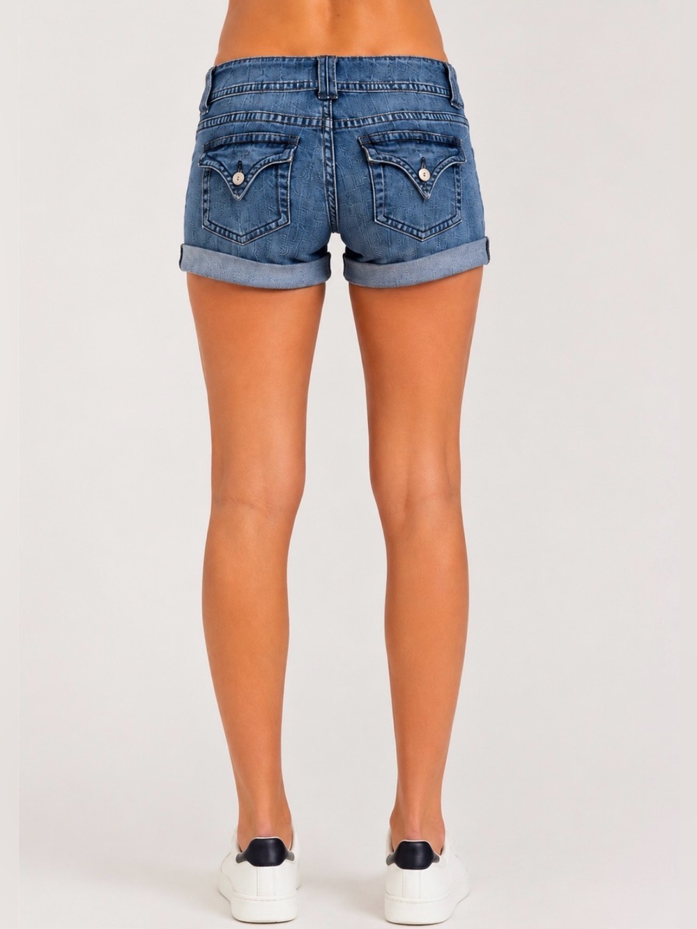 Hudson Croxley Denim Shorts Womens 27 Sanoma Low Rise 3” Cuffed Flap Pockets